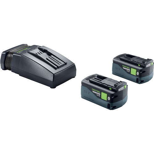 Laddare- och batteripaket FESTOOL 2x18 V 5,0 Ah Li-Ion