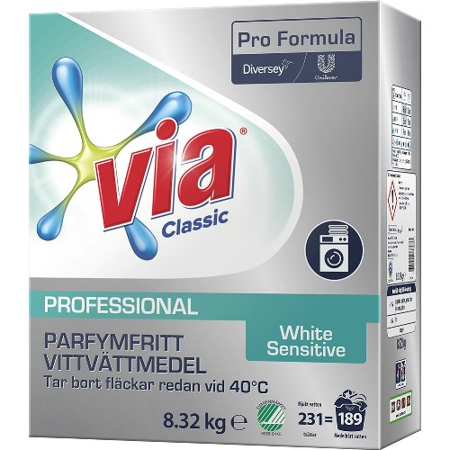Tvättmedel VIA Classic Professional White Sensitive