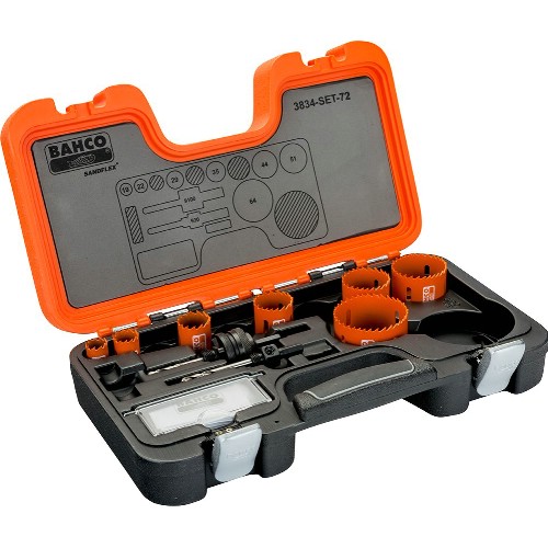 Hålsågsats BAHCO 3834-SET-72 9 delar