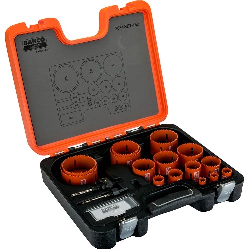 Hålsågsats BAHCO 3834-SET-152 19 delar