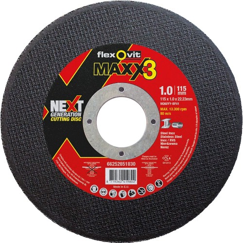 Kapskiva FLEXOVIT Maxx3 Next Gen Steel/Inox Typ 41